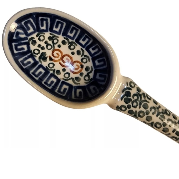 Ceramika Artystyczna Grecian Sea 12" Serving Spoon Boleslawiec Polish Pottery - Picture 8 of 11